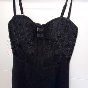 Gorgeous black evening gown with lace detail